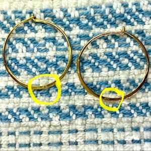 Solid 14k gold dainty thin hoop earrings